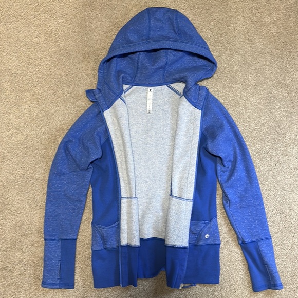 Reflex blue athletic zip up hoodie L - Picture 3 of 10